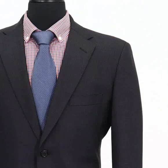 Tom James 38R Gray Solid 2-Button Sport Coat Blazer Jacket G656